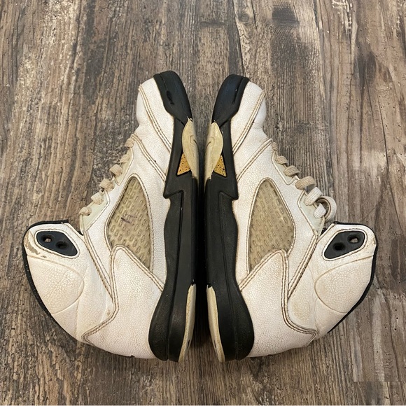 2/20 1Y Nike Air Jordan 5 Retro Olympic Gold & White GS - Picture 9 of 12